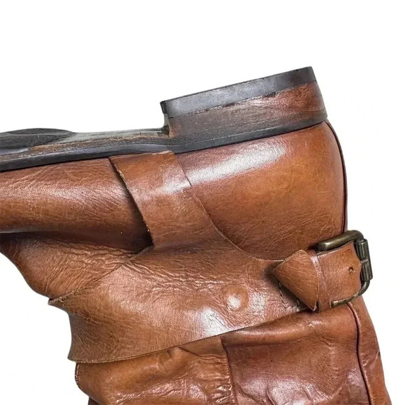 Francesco Morichetti Women's Brown Leather Riding Boots Size EU 37 - Picture 3 of 12